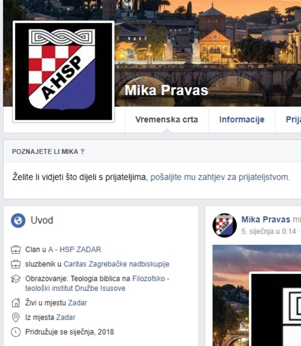 Profil sa kog je prećeno