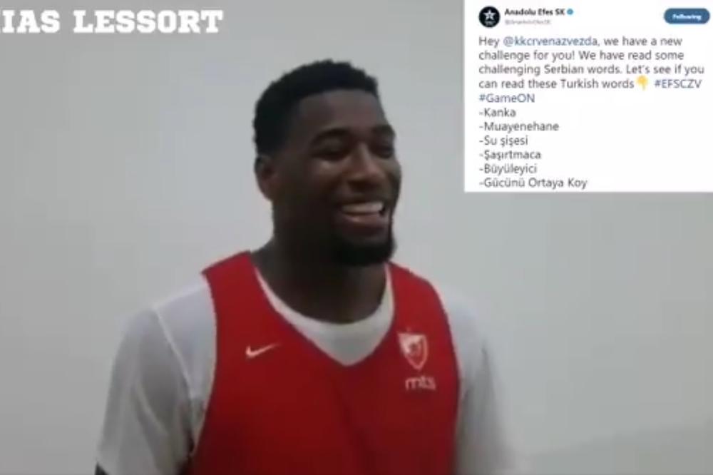 Igrači Zvezde odgovorili na Efesov izazov! Čitali su turske reči, a Matijas Lesor je HIT... Gde je on ovde video reč MAJMUNAJNE?! (VIDEO)