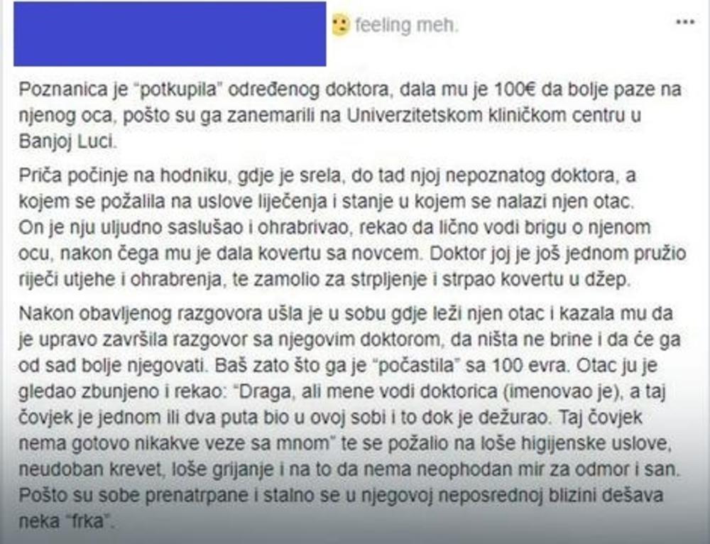 Komičan slučaj korupcije u zdravstvu 