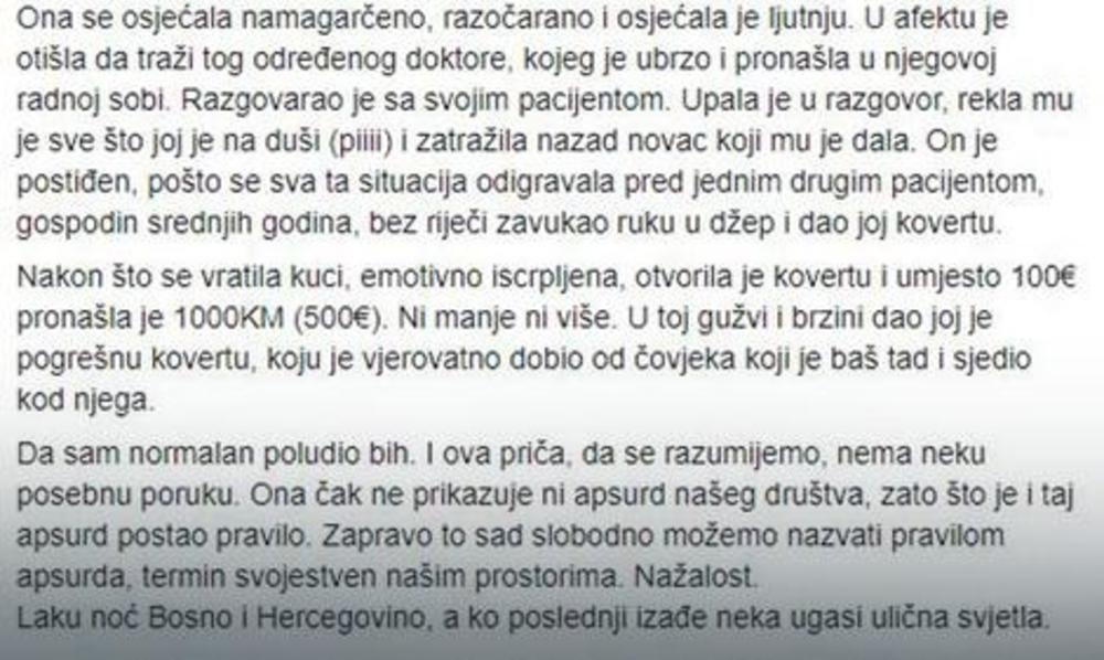 Komičan slučaj korupcije u zdravstvu 