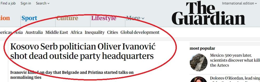 Gardijan o ubistvu Olivera Ivanovića