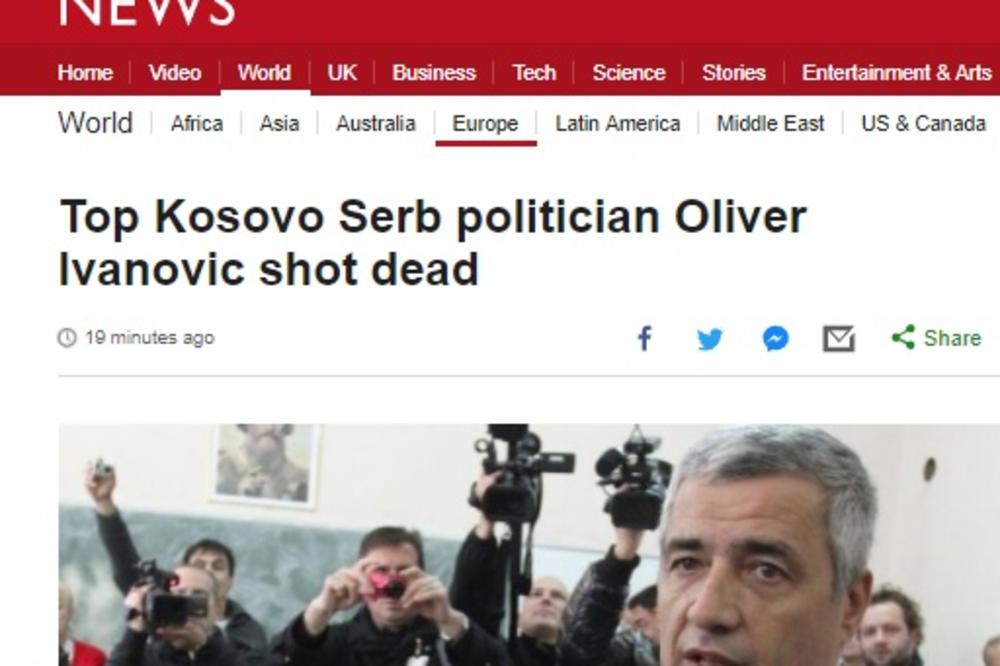 SVETSKI MEDIJI O UBISTVU IVANOVIĆA: Vest o likvidaciji najpoznatijeg kosovskog političara obišla planetu