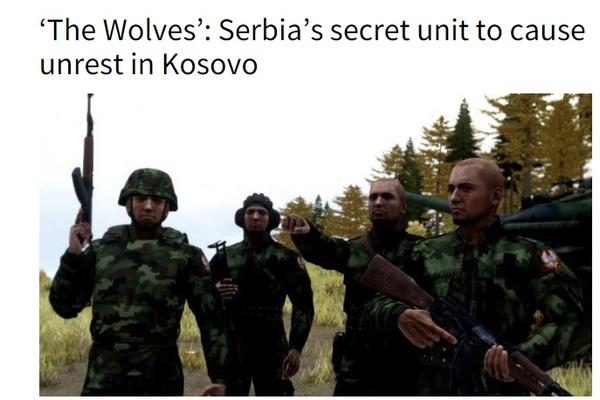 ALBANCI OPTUŽUJU SRBIJU DA PRIPREMA TAJNI PLAN ZA NEMIRE NA KOSOVU: Izmislili jedinicu Vukove i postavili fotografiju iz igrice (FOTO)