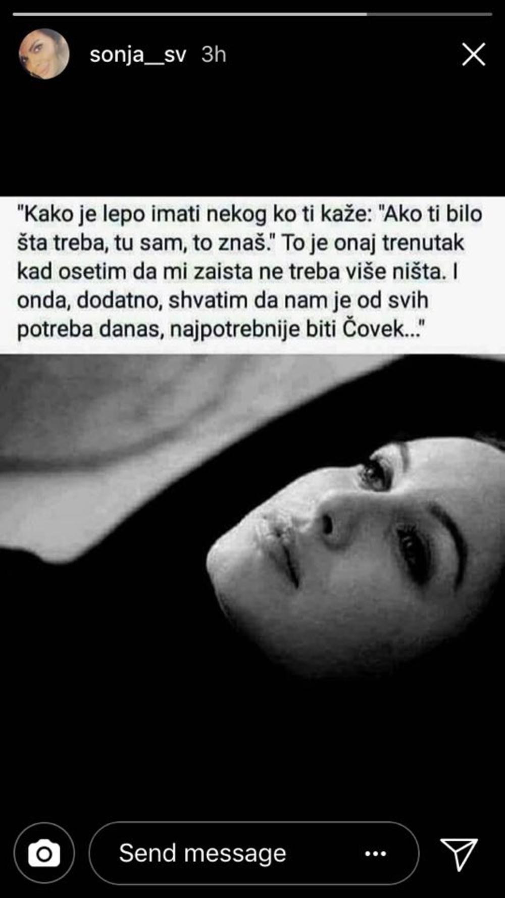 Sonja se brzo oporavila od hiruškog zahvata