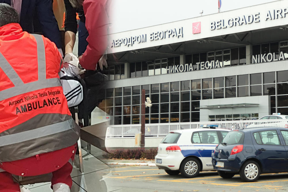 HOROR NA AERODROMU NIKOLA TESLA: Čovek pred putnicima iznenada razbijenom flašom sebi prerezao vrat (FOTO)
