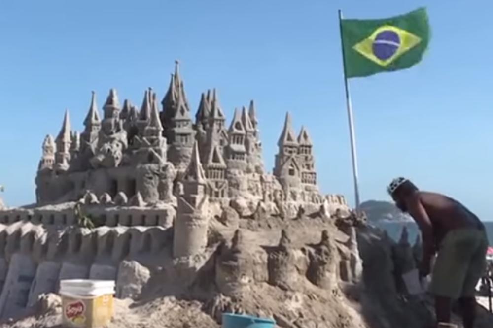 KRALJ PLAŽE: Ovaj Brazilac već 22 godine živi u dvorcu od peska! (VIDEO)