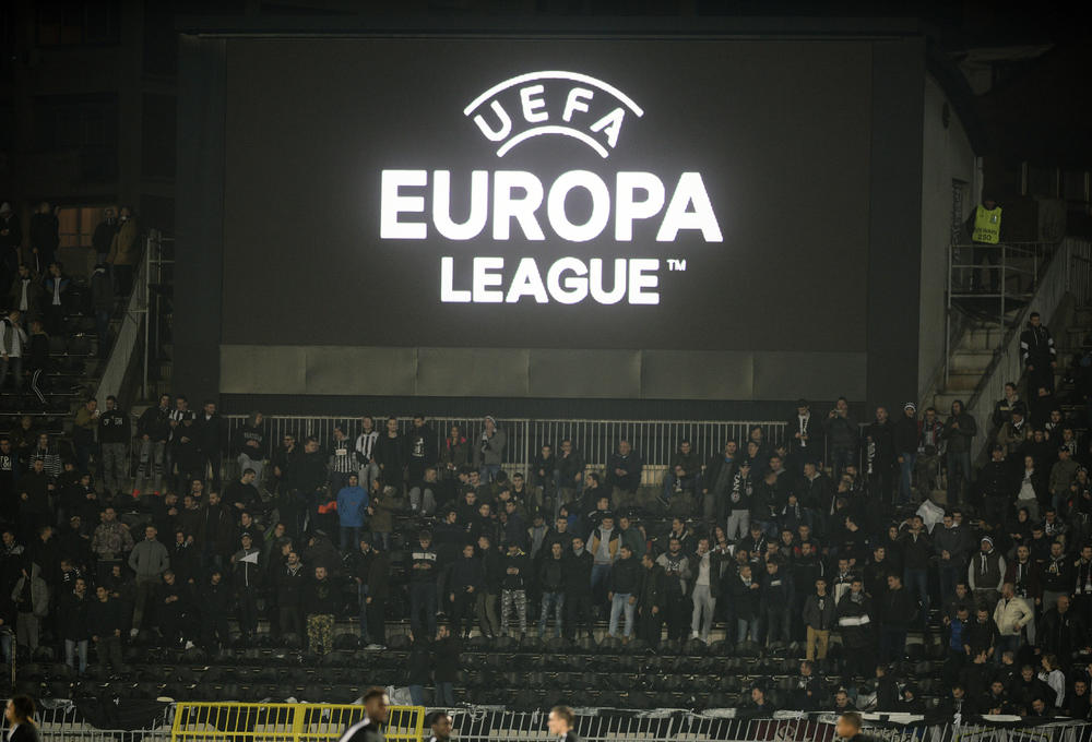 Liga Evrope u Beogradu - Navijači Partizana  