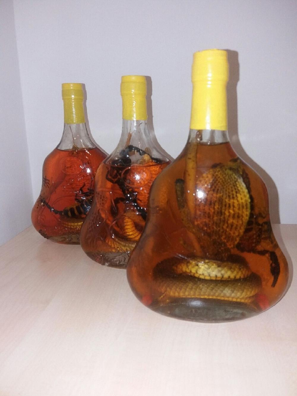 Zaplenjeno piće sa skorpijama i kobrama