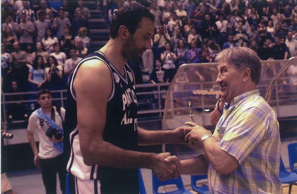 Milorad Miketa Đurić sa Vladom Divcem na proslavi 10 godina od osvajanja titule evropskog prvaka