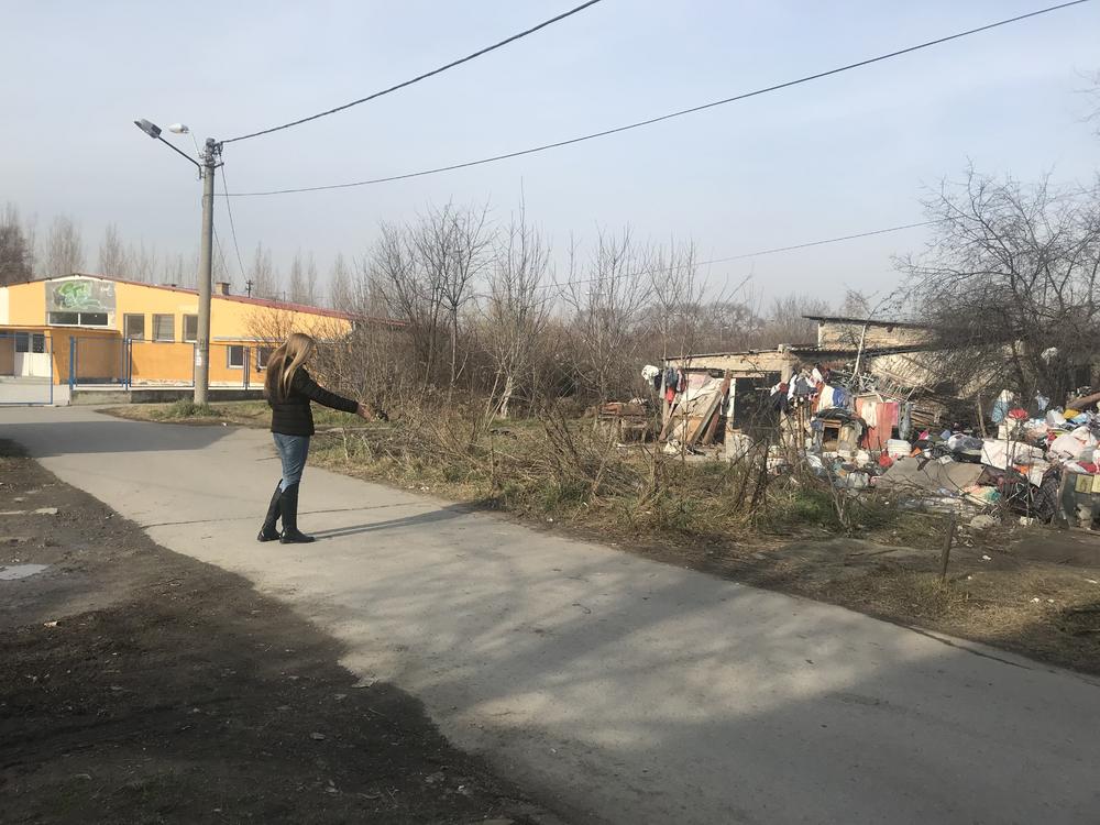 Majka pokazuje mesto na kom su lutalice izujedale Saru