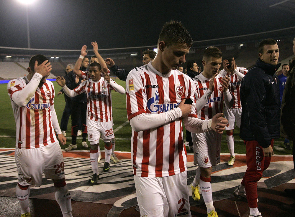 Aleksandar Pantić posle meča u crveno-belom dresu  