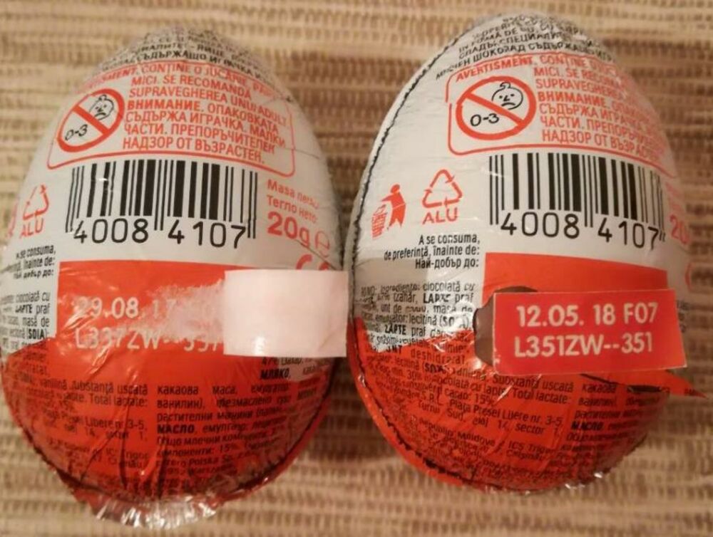 Kinder jaja povučena iz prodaje