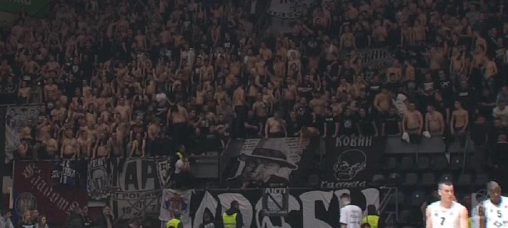 Grobari na utakmici Partizan - Mega Leks