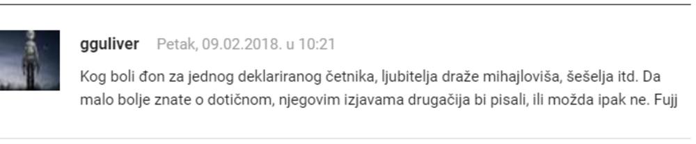 Komentar o Glogovcu na hrvatskom portalu 