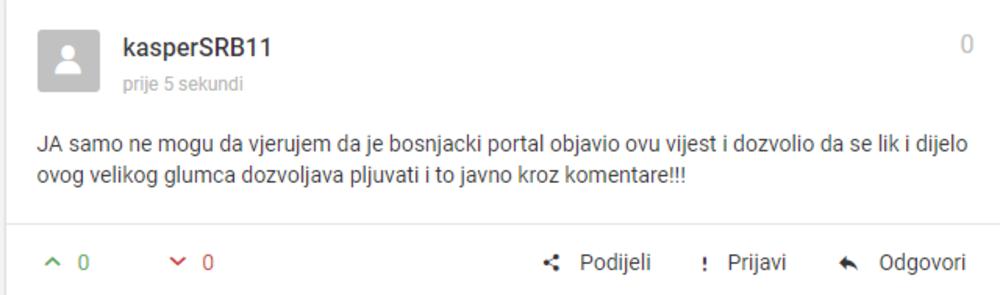 Komentar o Glogovcu na bosanskom portalu 