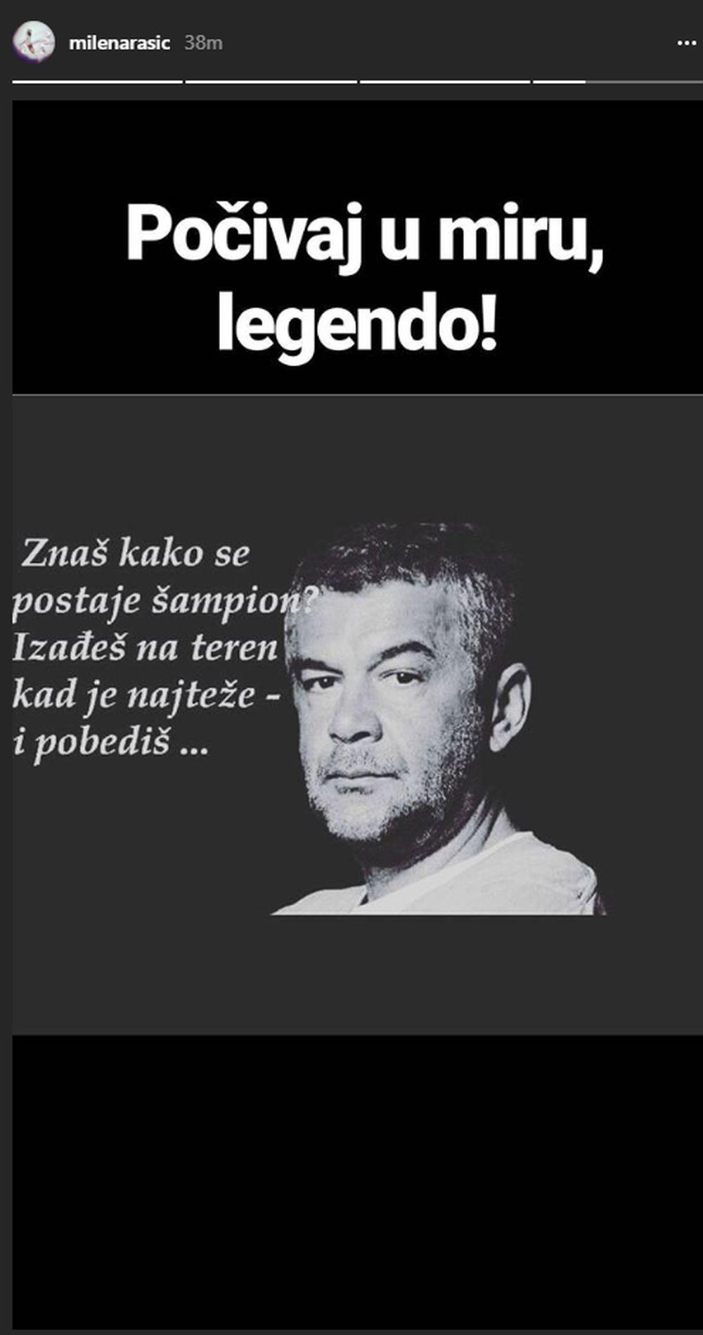 Milena Rašić se oprostila od Nebojše Glogovca