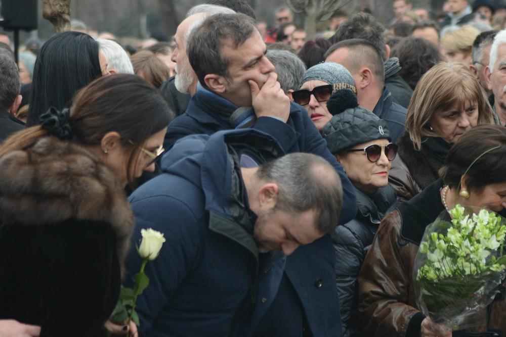 Sergej Trifunović na Glogovčevoj sahrani