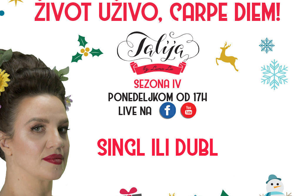 TALIJA - ŽIVOT UŽIVO, CARPE DIEM: Singl ili dubl? (VIDEO)