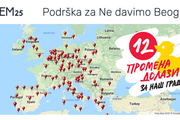Pokret Janisa Varufakisa podržao inicijativu Ne davimo Beograd