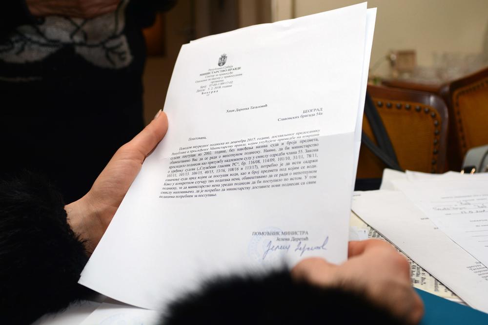 Darinka Tatalović, dokument