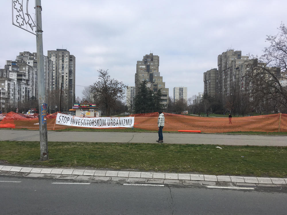 Inicijativa Ne davimo Beograd juče je održala protestnu akciju u bloku 63