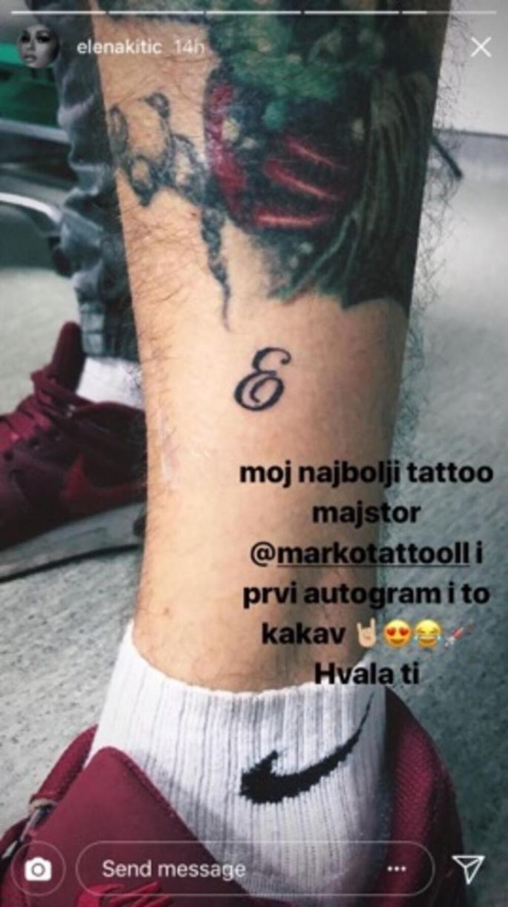 Elena Kitić ostavila je doživotan trag na koži svog dečka 