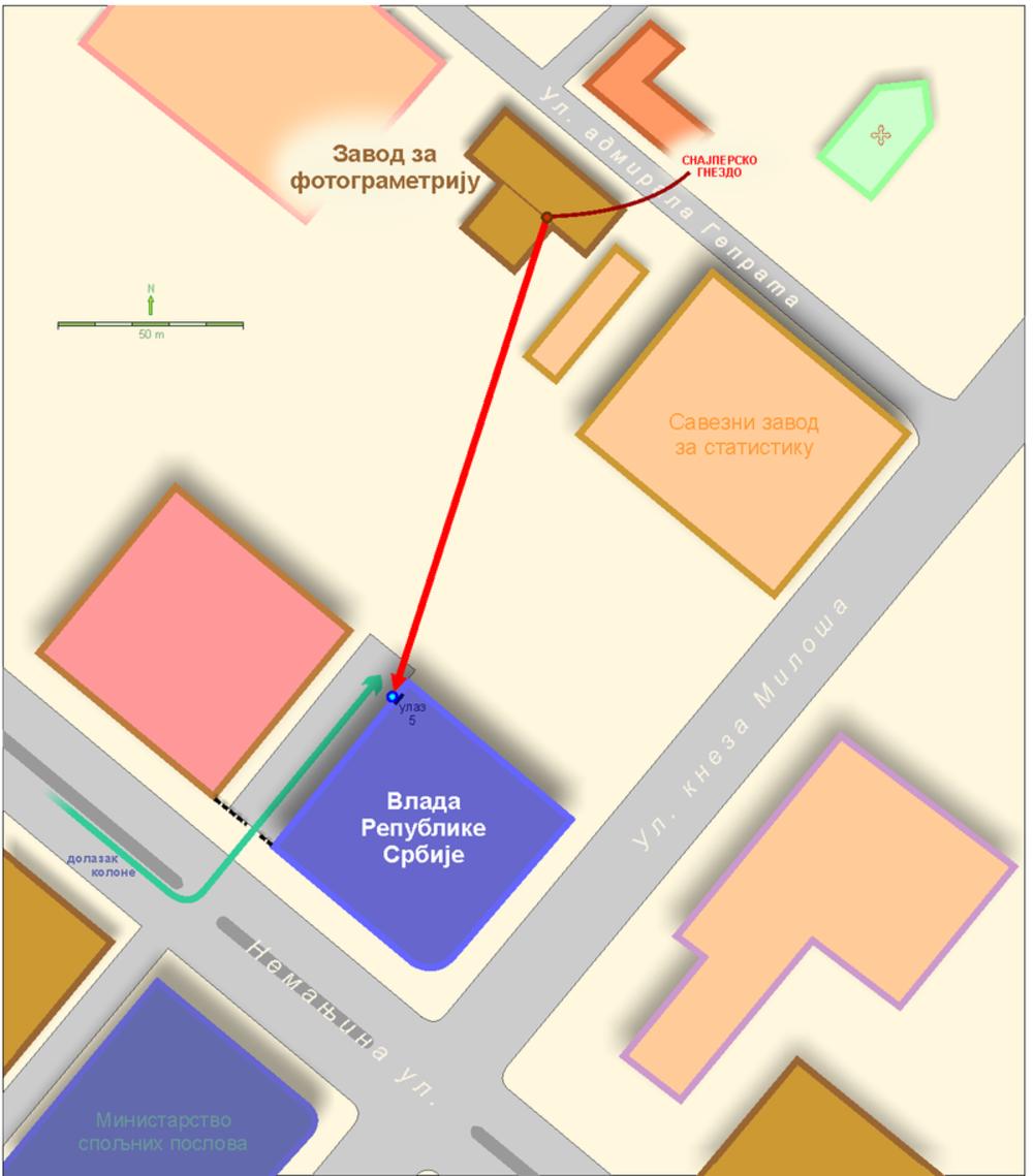 Ubijen je u dvorištu zgrade Vlade Republike Srbije 