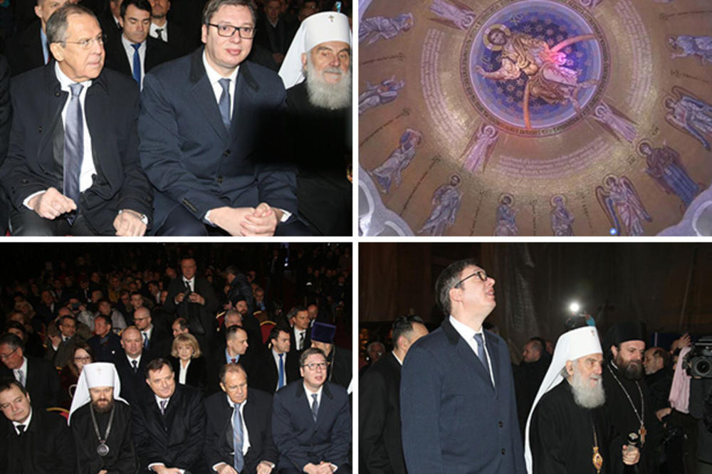 OVAKO IZGLEDA VELELEPNA KUPOLA U HRAMU SVETOG SAVE: Vučić održao govor na ruskom! (VIDEO)
