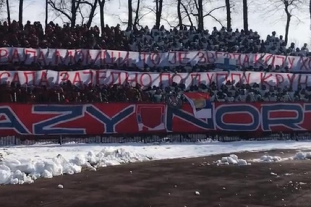 Delije u Subotici razvile transparent zbog kog su igračima Zvezde srca prepukla od ponosa! (VIDEO)