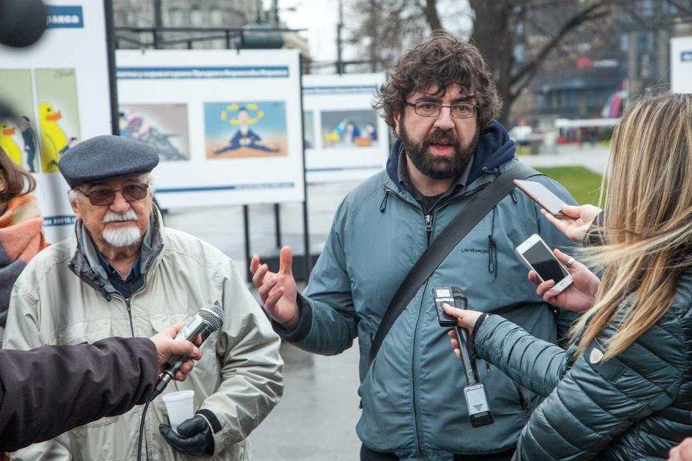 Kandidat za odbornika Ne da(vi)mo Beograd priveden zbog pisanja grafita u Hercegovačkoj ulici