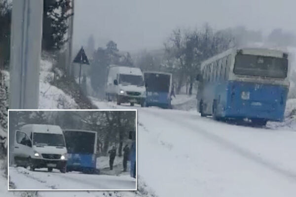 DRAMA KOD BEOČINA: Autobusi skliznuli s puta, putnici se smrzavali!