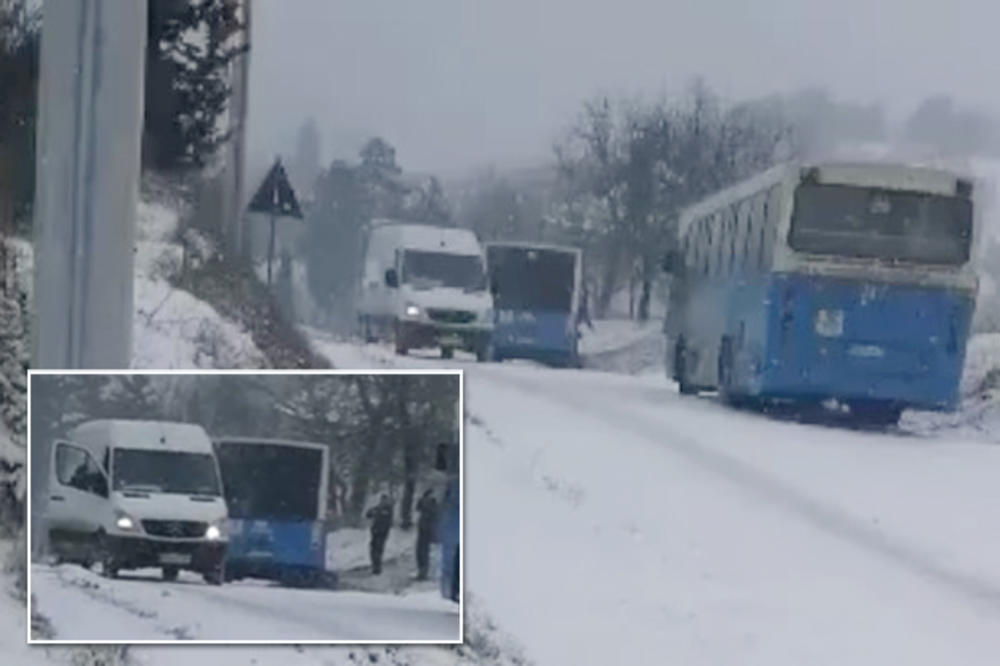 DRAMA KOD BEOČINA: Autobusi skliznuli s puta, putnici se smrzavali!