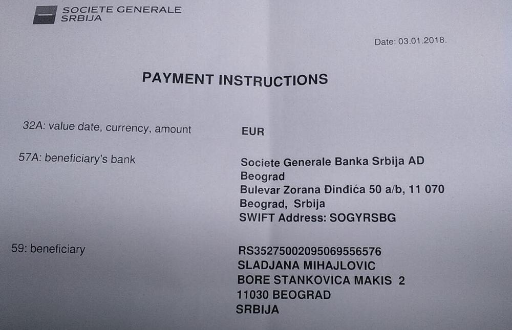 Svo koji žele da pomognu porodici Mihajlović mogu to učiniti preko računa  