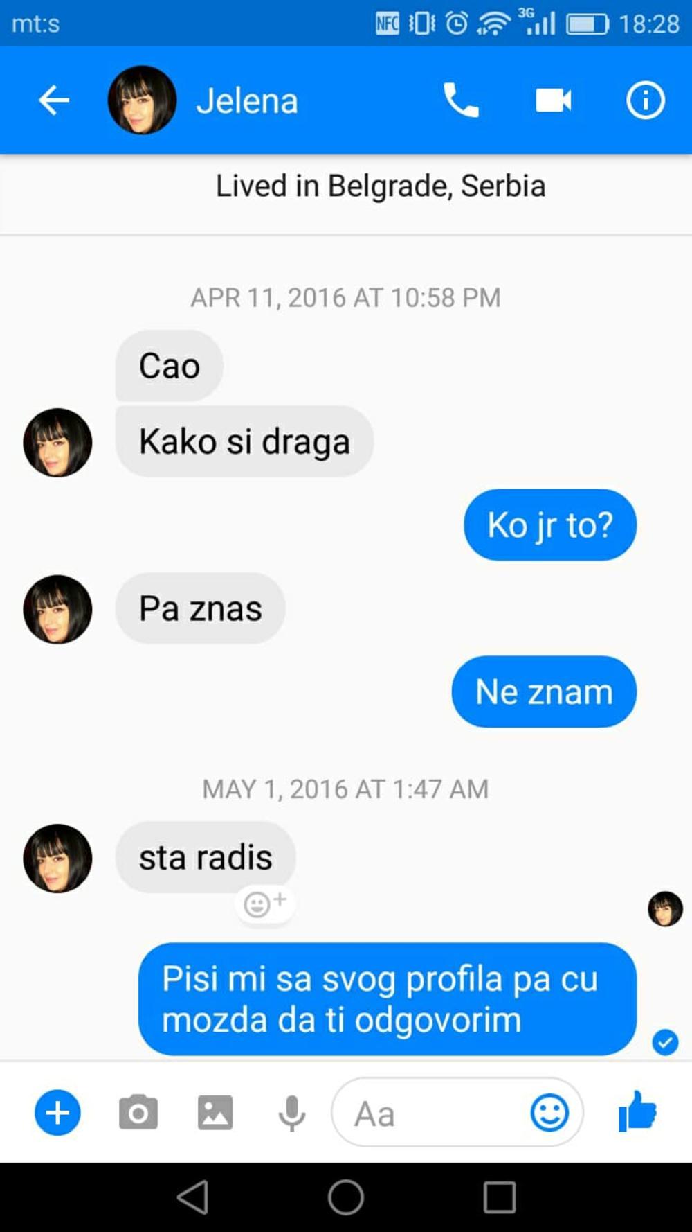 Sestra ubijene pevačice dobijala je na Fejsbuku poruke sa Jeleninog profila  