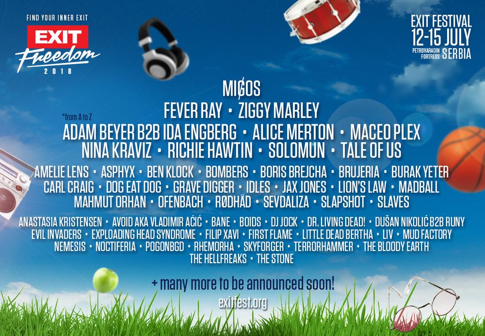 EXIT festival biće održan od 12. do 15. jula na Petrovaradinskoj tvrđavi u Novom Sadu  