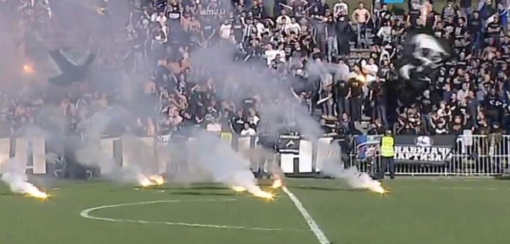 Grobari na meču Čukarički i Partizan 