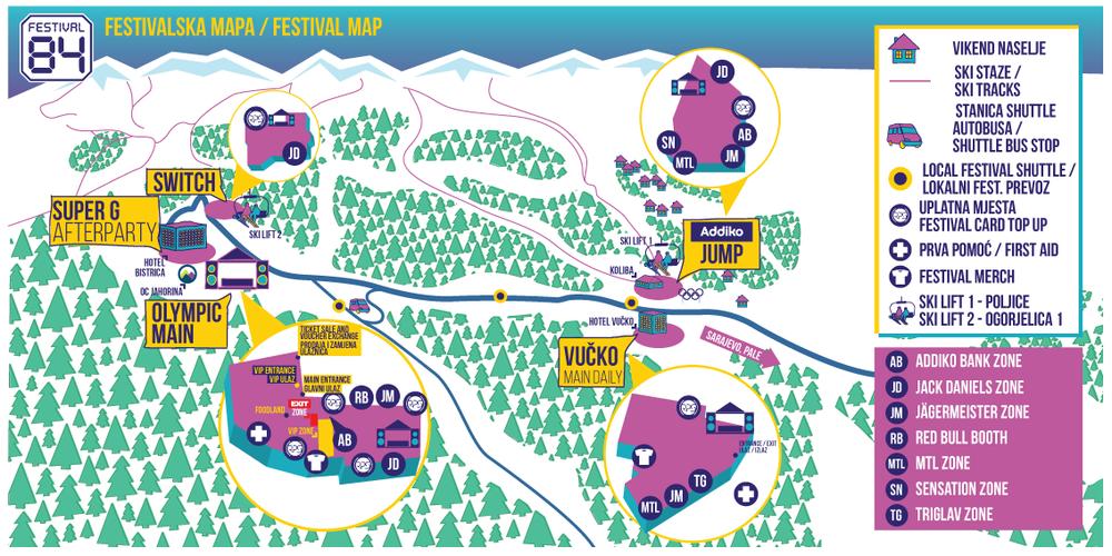 Mapa festivala  