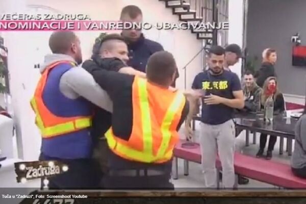 PRVO SU SE MAKLJALI, A ONDA SU LETELE FLAŠE! Sloba skočio da mlati Marka, obezbeđenje reagovalo!  A ONDA JE U FRKU ULETELA LUNA!