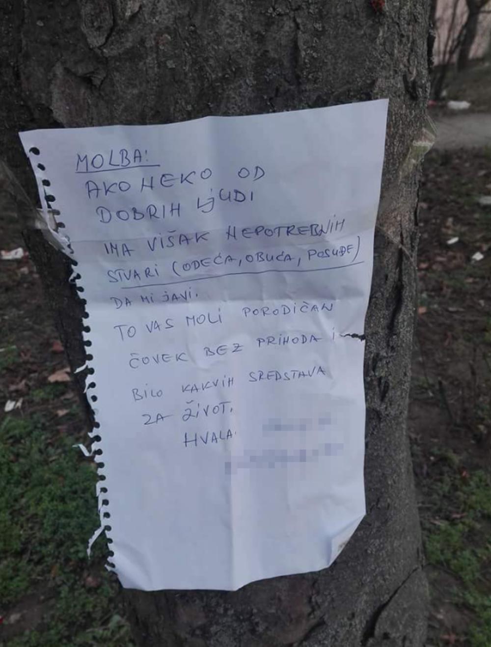 Zamolio je za pomoć sve ljude dobre volje  