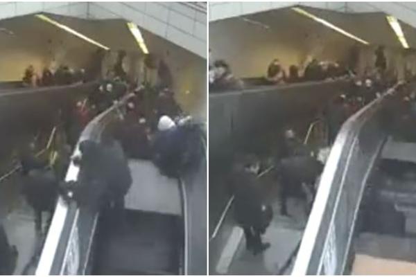 JEZIV SNIMAK, POKRETNE STEPENICE PROGUTALE ČOVEKA: Svi su vrištali u užasu! (VIDEO)