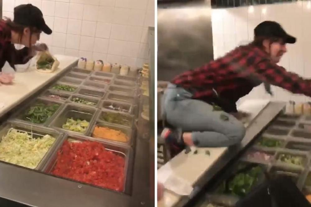 SNIMLJENA KAKO PLJUJE U SENDVIČ MUŠTERIJI! A ono što je posle rekla je tek JEZIVO! (VIDEO)