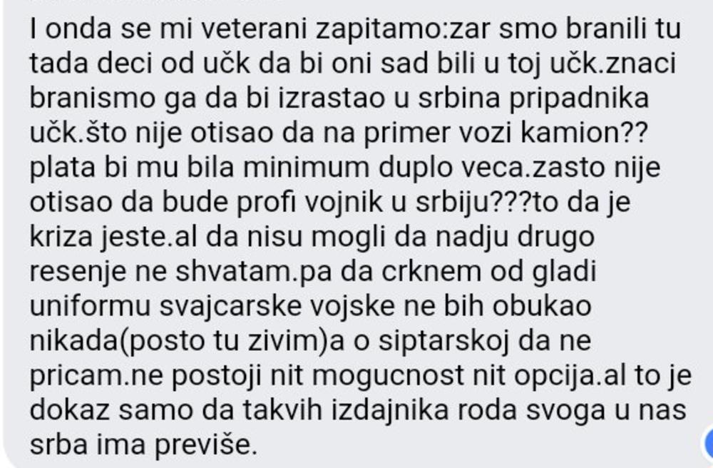 Debata oko Vojske Kosova  