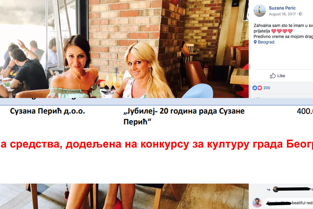 Modna dizajnerka Suzana Perić dobila 400.000 iz budžeta za kulturu: NAZIV PROJEKTA JUBILEJ - 20 GODINA RADA SUZANE PERIĆ (FOTO)