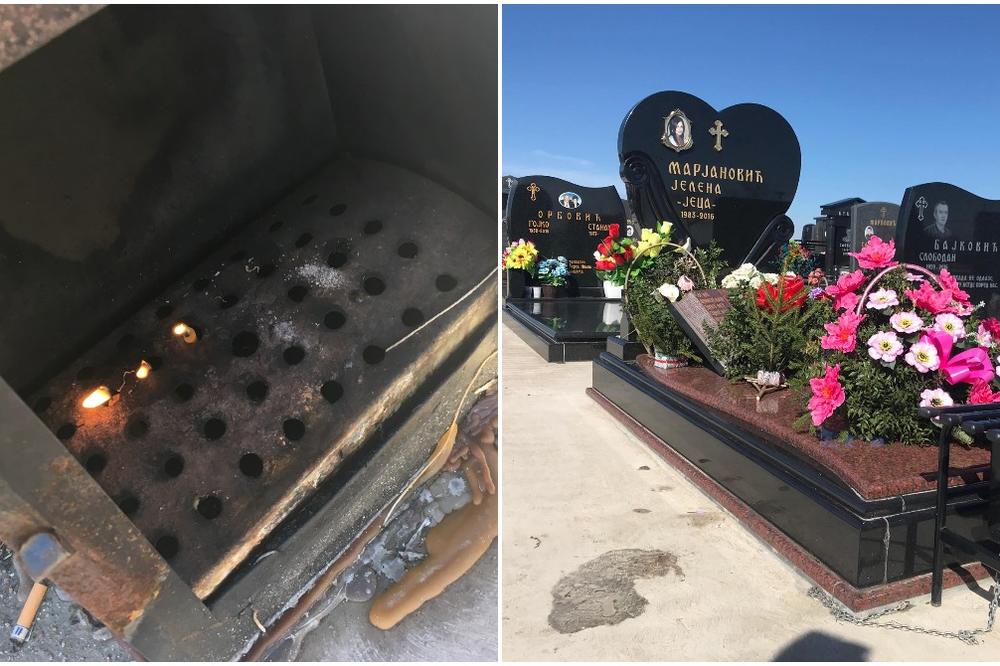 TRI MISTERIOZNE SVEĆE NA GROBU UBIJENE JELENE! Neko je pre Marjanovića došao da obeleži   kobni datum! (FOTO)