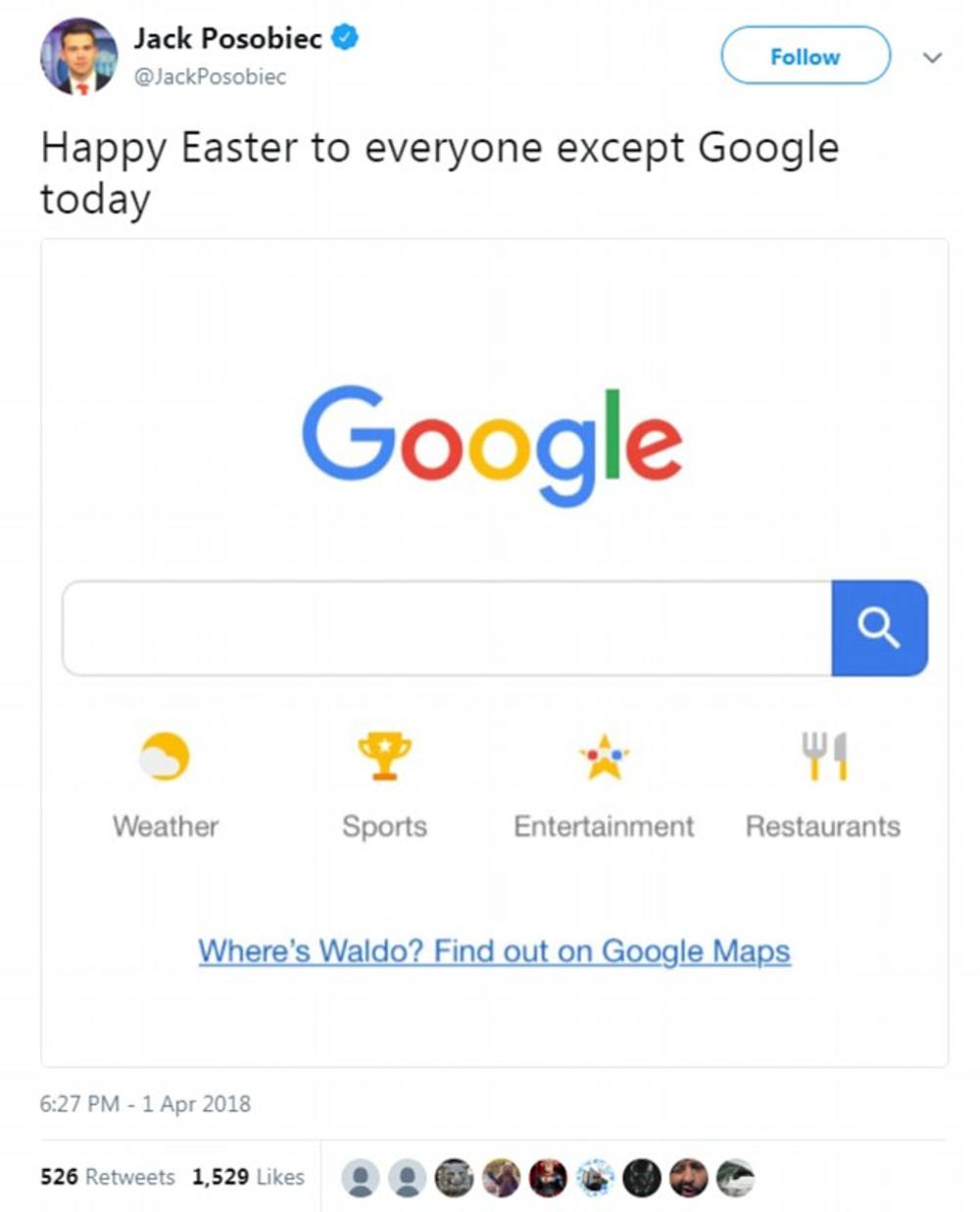 Srećan Uskrs svima osim Guglu