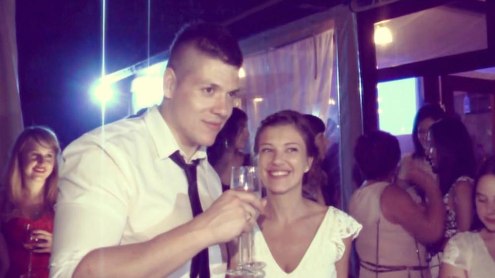 Sloba i Kija na svojoj svadbi  