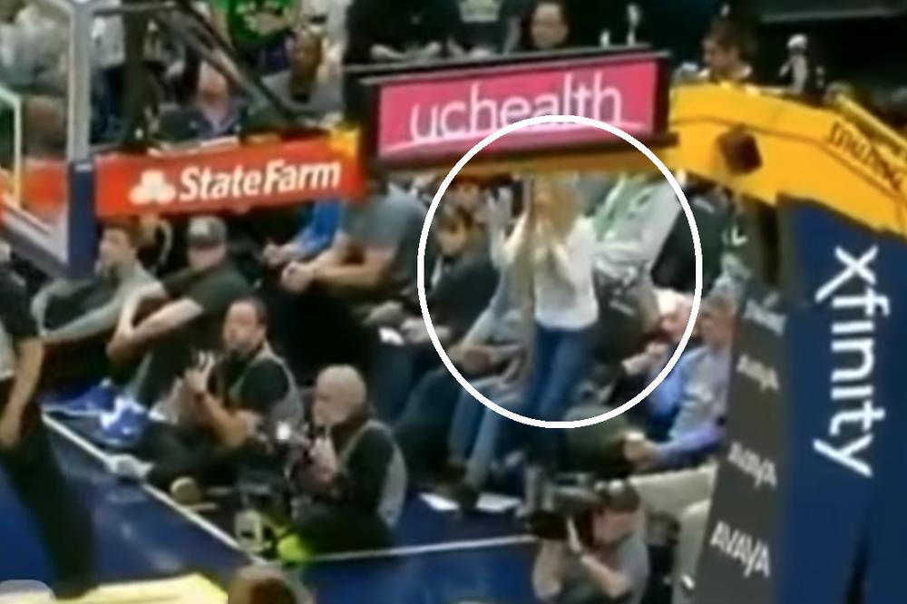 JOKIĆ IMA NAJVATRENIJU NAVIJAČICU: Plavuša od koje zastaje dah pada u ekstazu na svaki Nikolin potez! (VIDEO)