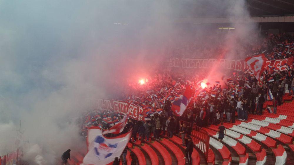 Delije sa koreografijom na meču protiv Zemuna