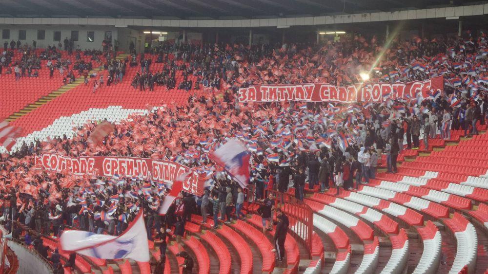 Delije sa koreografijom na meču protiv Zemuna