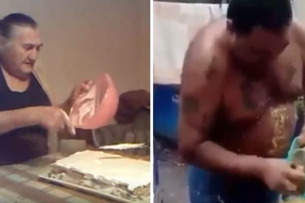 Ovo je gore od BABE KOJA LIŽE ŠLAG zbog koje smo prestali da jedemo TORTE! Našli smo čoveka koji radi veću gadost! (VIDEO)